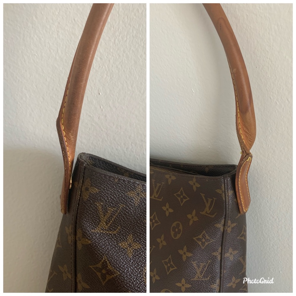 AUTH. Louis Vuitton looping Monogram canvas bag - Picture 5 of 8
